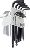 AMAZON BASICS, Juego de llave hexagonal y llave Allen final Rojoondeado, 26 piezas llave hexagonal/llave Allen con extremo de bola, 26 piezas