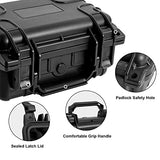 BIG RED Caja de herramientas de plástico portátil con espuma, resistente al agua y a prueba de golpes, funda rígida para herramientas, 9.2 x 8 x 4.8 pulgadas, color negro