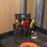 KLEIN TOOLS Bolsa para herramientas PowerLine de 19 bolsillos, nailon Cordura, presilla de túnel, color negro