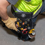 KLEIN TOOLS Bolsa para herramientas PowerLine de 19 bolsillos, nailon Cordura, presilla de túnel, color negro