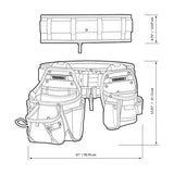 TOUGHBUILT-  ClipTech, Juego de cinturón de Herramientas de Mantenimiento de 3 Piezas