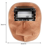▶ Capucha de soldador de cuero, equipo de protección de casco de soldadura, protector facial, gorra de trabajo, filtro solar de atenuación automática