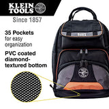 KLEIN TOOLS Mochila para herramientas Tradesman Pro™ de 44,5 cm en color negro con 35 bolsillos para trabajo pesado - Klein Tools