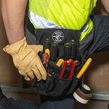 KLEIN TOOLS Bolsa para herramientas PowerLine de 19 bolsillos, nailon Cordura, presilla de túnel, color negro