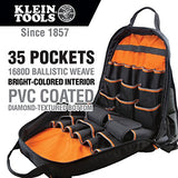 KLEIN TOOLS Mochila para herramientas Tradesman Pro™ de 44,5 cm en color negro con 35 bolsillos para trabajo pesado - Klein Tools