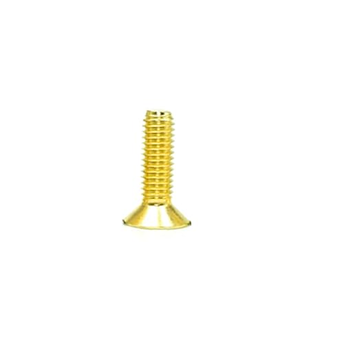50 tornillos planos M4 12.9 tornillos hexagonales de cabeza plana, tornillos hexagonales de cabeza hexagonal, tornillos Allen dorados (10 mm)