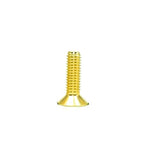 50 tornillos planos M4 12.9 tornillos hexagonales de cabeza plana, tornillos hexagonales de cabeza hexagonal, tornillos Allen dorados (10 mm)