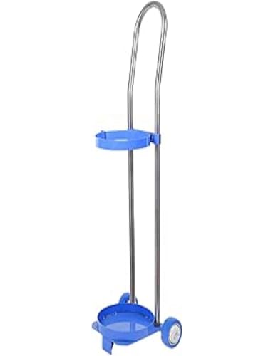 Carretilla de Transporte de Cilindros de Altura Ajustable con Ruedas silenciosas, Carrito portátil de Acero para oxígeno médico Que facilita el Movimiento de Cilindros de,87cm/34.3