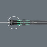 Wera Kraftform Micro electrónica Juego de destornilladores y estante, 6 piezas, Ranurardo/Phillips, Slotted: 2.5x80mm, 3x80mm, 3.5x80mm, 4x80mm. Phillips: 0x60mm, 1x80mm