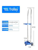 Carretilla de Transporte de Cilindros de Altura Ajustable con Ruedas silenciosas, Carrito portátil de Acero para oxígeno médico Que facilita el Movimiento de Cilindros de,87cm/34.3