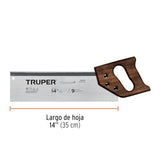 Serrucho 14", diamante, costilla, 9 DPP
