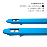 Transpaleta de Carga para Tarimas Productos Pesados 3 Toneladas Dunari Powersports Patin Hidráulico Amarillo