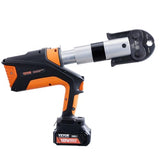 ▶ Herramienta de prensado de tubos eléctricos de 18 V para tubos de cobre de 1/2 a 2 pulgadas, crimpadora automática de rotación de 360 ° con motor sin escobillas y 6
