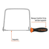 Truper  Arco calador para segueta 6", mango ergonómico antiderrapante
