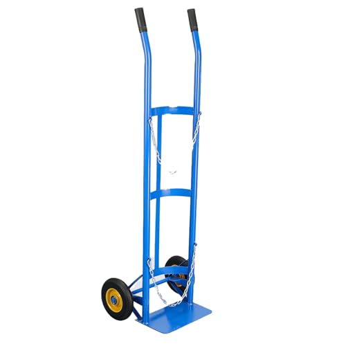 Carretilla De Mano para Cilindros De Oxígeno con 2 Ruedas Y Cadena De Seguridad, para Tanques De Nitrógeno/Acetileno, Ideal para Laboratorios Y Fábricas.