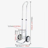 Carretilla de transporte de cilindros de oxígeno con ruedas de dos ruedas, carretilla portátil de aluminio para una sola botella de nitrógeno, carretilla para transporte y
