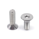 WQOTHHZR M1.6 304 A2 Hexagonal de Acero Inoxidable Cabeza con Conector Hexagonal Plano avellanado Allen Perno máquina para Tornillos Tornillos para carpintería