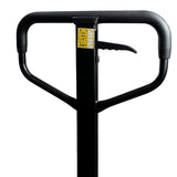 Transpaleta de Carga para Tarimas Productos Pesados 3 Toneladas Dunari Powersports Patin Hidráulico Amarillo