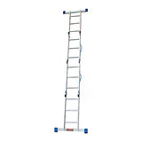 ▶ Escalera Multiposiciones de Acero/Aluminio 12 escalones c/charolas Gris