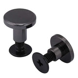 🔩 20 sets DIY Latón Cabeza Plana Correa Correa Remaches + Tornillo para Equipaje de Cuero Craft 5mm 8mm Remaches Correa Manija Bolsa Accesorios(8mm)