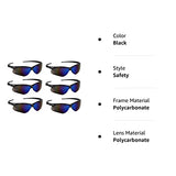 ▶  Gafas de sol de seguridad, marco negro, lente de espejo azul (6 pares) KleenGuard V30 Nemesis 14481 -
