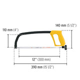 ▶ PRETUL Pretul Arco de solera para segueta, dos posiciones, 12"