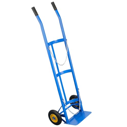 Carretilla para transportar cilindros de oxígeno con ruedas, carrito de mano para cilindros de gas comercial y plataforma rodante para tanques de propano de 40 l, soporte para cilindros de gas para