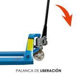 Transpaleta de Carga para Tarimas Productos Pesados 3 Toneladas Dunari Powersports Patin Hidráulico Amarillo