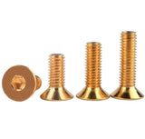Tornillos de cabeza de botón de latón M3 M4 M5 M6 M8 M10 Allen hexagonal plana avellanada tornillo de cabeza 40 mm M5 10 piezas #DIN7991