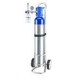 Carretilla de transporte de cilindros de oxígeno con ruedas de dos ruedas, carretilla portátil de aluminio para una sola botella de nitrógeno, carretilla para transporte y