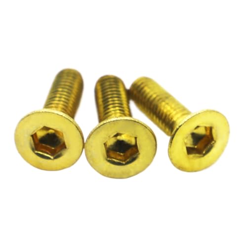 Idomin DIN7991 M3 M4 M5 M6 M8 Perno de Tornillo Allen de Cabeza Plana avellanada Hexagonal de latón (Color : 40mm, Size : M5 5pcs)