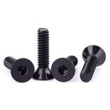Tornillos de cabeza plana de 1/4-20 x 1/2 pulgadas negro, unidad hexagonal Allen, acero inoxidable 304 18-8, acabado recubierto negro, resistente a la corrosión, rosca completa, rosca gruesa, 25