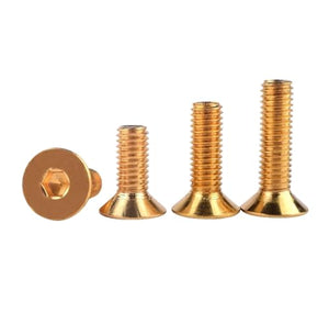 Tornillos hexagonales planos de latón con cabeza avellanada M2 M2.5 M3 M4 M5 M6 M8 40 mm M3 20 piezas