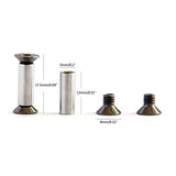 🔩 Saddgo - 10 piezas por lote de mango de cuchillo, remaches, tuerca de fijación de tornillo YFS con cabeza hexagonal plana, material de aleación