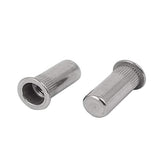 New Lon0167 M10 x Destacados 34mm Cabeza plana eficacia confiable estriada Extremo cerrado Tuerca de remache Inserte nutser-t 20PCS(id:a85 9a 38 0f2)