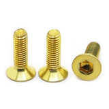 Idomin DIN7991 M3 M4 M5 M6 M8 Perno de Tornillo Allen de Cabeza Plana avellanada Hexagonal de latón (Color : 40mm, Size : M5 5pcs)
