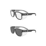 ▶ MAGID Iconic Y50 Design Series anteojos de seguridad con escudos laterales | ANSI Z87+ rendimiento, resistente a arañazos y niebla, reduce la fatiga y la fatiga ocular, funda de tela incluida, DualPak Lenses, 2 Pair