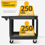 MaxWorks 80855 Carrito de Servicio de 500 Libras con Dos bandejas de 30 x 16 Pulgadas