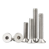 100 tornillos de cabeza plana de acero inoxidable 304 de 2#-56×5/32 English and American Systems