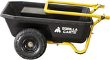 Gorilla Carts GCR-4 - Carro de volquete, Carro de jardín de 2 Ruedas con Mango Plegable, 4 pies cúbicos, 300 Libras Capacity, Negro/Amarillo Gorilla Carts GCR-4 -