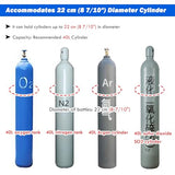 Carretilla para transportar cilindros de oxígeno con ruedas, carrito de mano para cilindros de gas comercial y plataforma rodante para tanques de propano de 40 l, soporte para cilindros de gas para