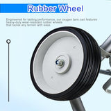 Carretilla de transporte de cilindros de oxígeno con ruedas de dos ruedas, carretilla portátil de aluminio para una sola botella de nitrógeno, carretilla para transporte y