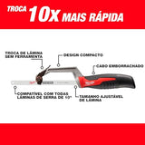 ▶ MILWAUKEE   Sierra compacta operada a mano con cambio de hoja sin herramientas (hoja de 10 pulgadas incluida)