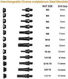 RZX - Kit de remache de 13 pulgadas para tuerca/rosca, remachadora de mano, remachadora de mano M5 M6 M8 SAE 10-24, 1/4-20 y 5/16-18 W/60 piezas
