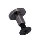 🔩 FTVOGUE 20 Unids/Set Postes de Tornillo Plano de LatóN Cabeza del Remache Remaches Cabeza del Perno Prisionero para El Equipaje de Cuero Craft Nail Rivet Negro(8mm)