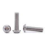 Tornillos de cabeza de botón de 5/16-18 x 3/4 pulgadas, acero inoxidable 304 18-8, rosca completa, rosca gruesa, unidad hexagonal Allen, 20 unidades