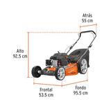 Cortadora de césped motor a gasolina 22", 6 HP