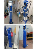 Carretilla de Transporte de Cilindros de Altura Ajustable con Ruedas silenciosas, Carrito portátil de Acero para oxígeno médico Que facilita el Movimiento de Cilindros de,87cm/34.3