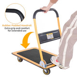 Plataforma Plegable camión Push Dolly-330 LB. Capacidad de Peso con Ruedas giratorias, 28.75" x 18.75" x 33"