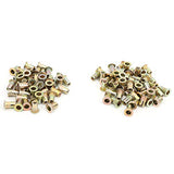 🔩 Tuercas Remachables, Kit de Tuercas Roscadas de Cabeza Plana Chapadas en Zinc de Color 100 Piezas Kit Surtido de Tuercas Remachadoras Accesorios de Hardware (M4 100 piezas)
